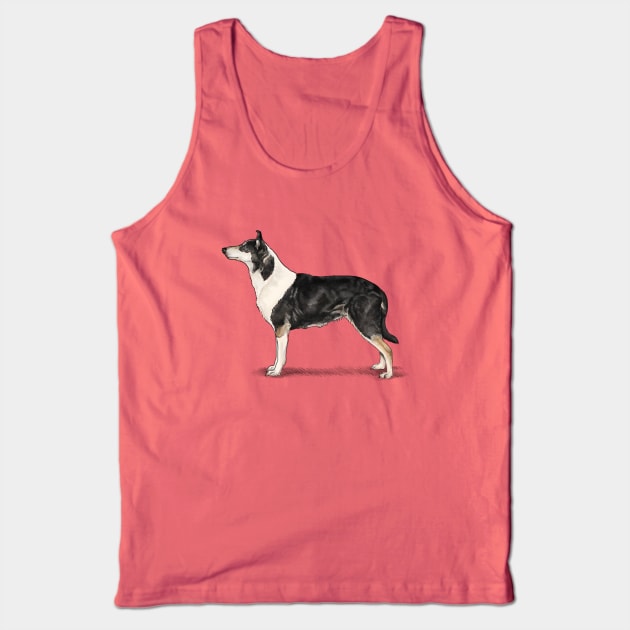 The Tri Colour Smooth Collie Tank Top by Elspeth Rose Design